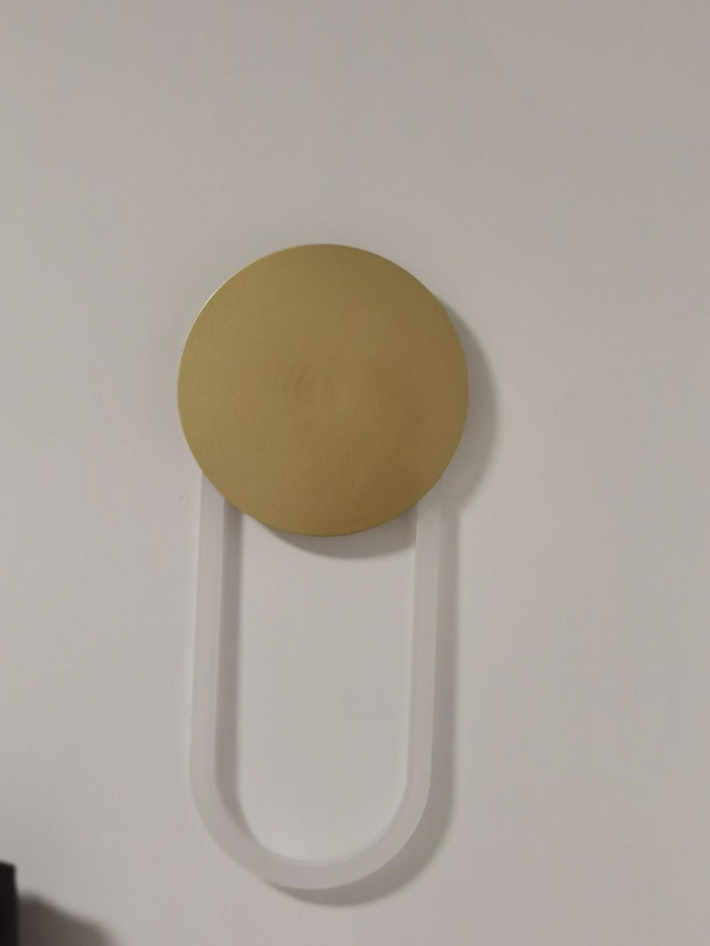 Customer photo review of Curved LED Tube Wall Light, Round Disc Mount, Wall Sconce