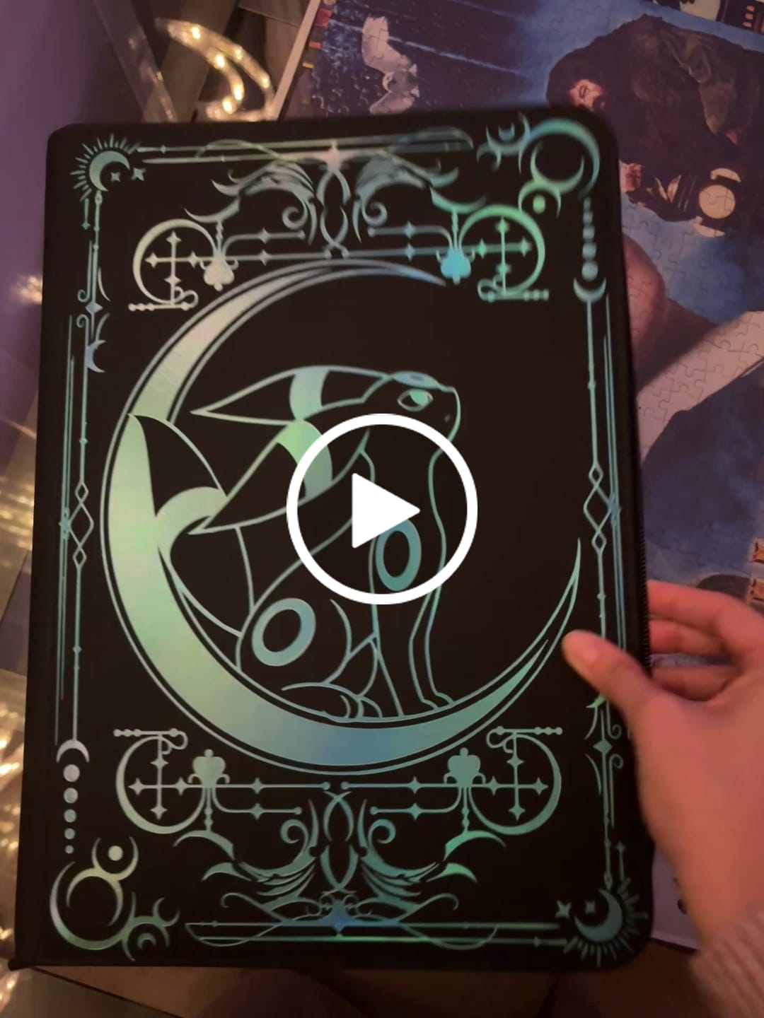 Customer video review of Lunar Shadow Shiny 9-Pocket Trading Card Binder