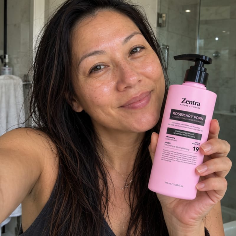 Customer photo review of Rosemary PDRN Shampoo