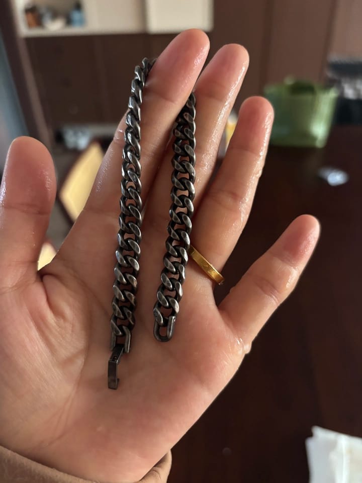 Customer photo review of Cuban Chain Bracelet