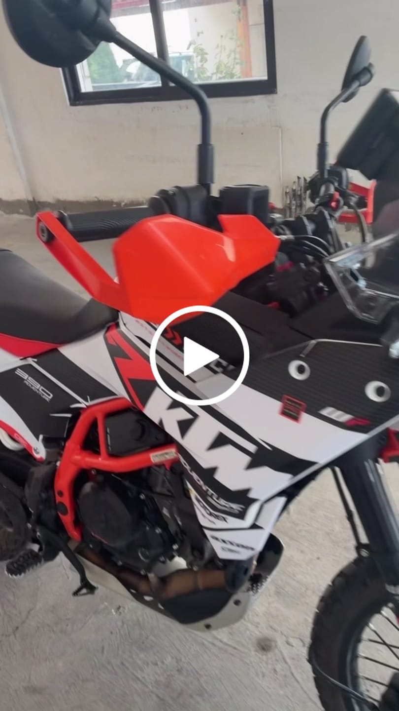 Customer video review of KTM 390 Adventure R / X GRAPHICS - "RR-Tech" (White)