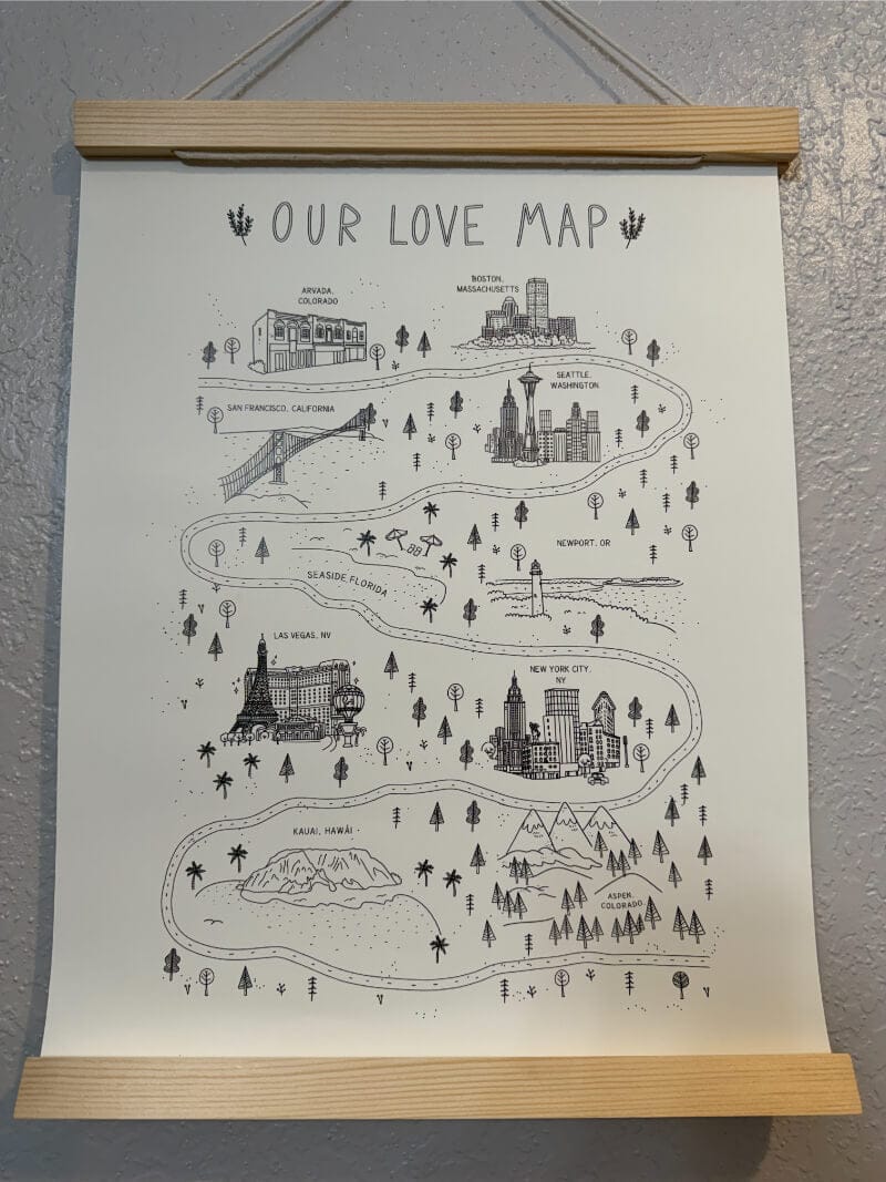Customer photo review of Our Love Map