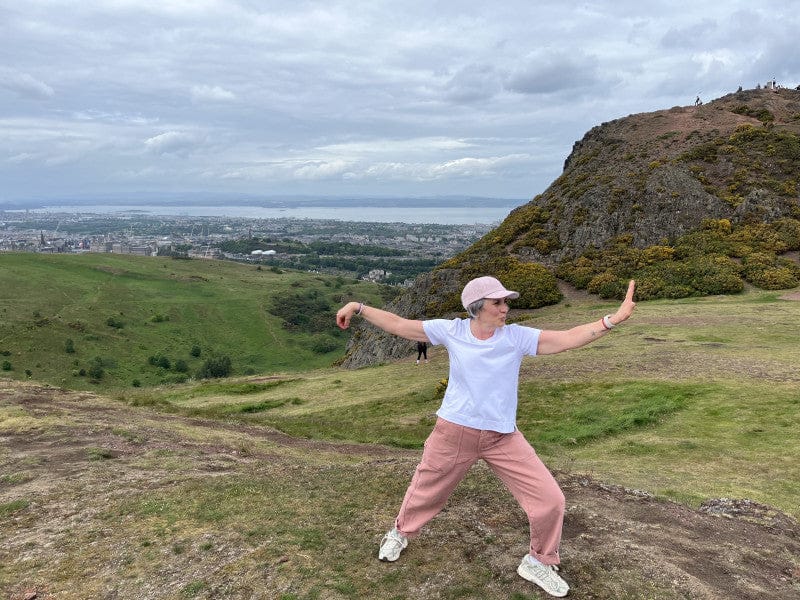 Customer photo review of Pantaloni Apollo in denim di canapa con elastico in vita - Rosa antico