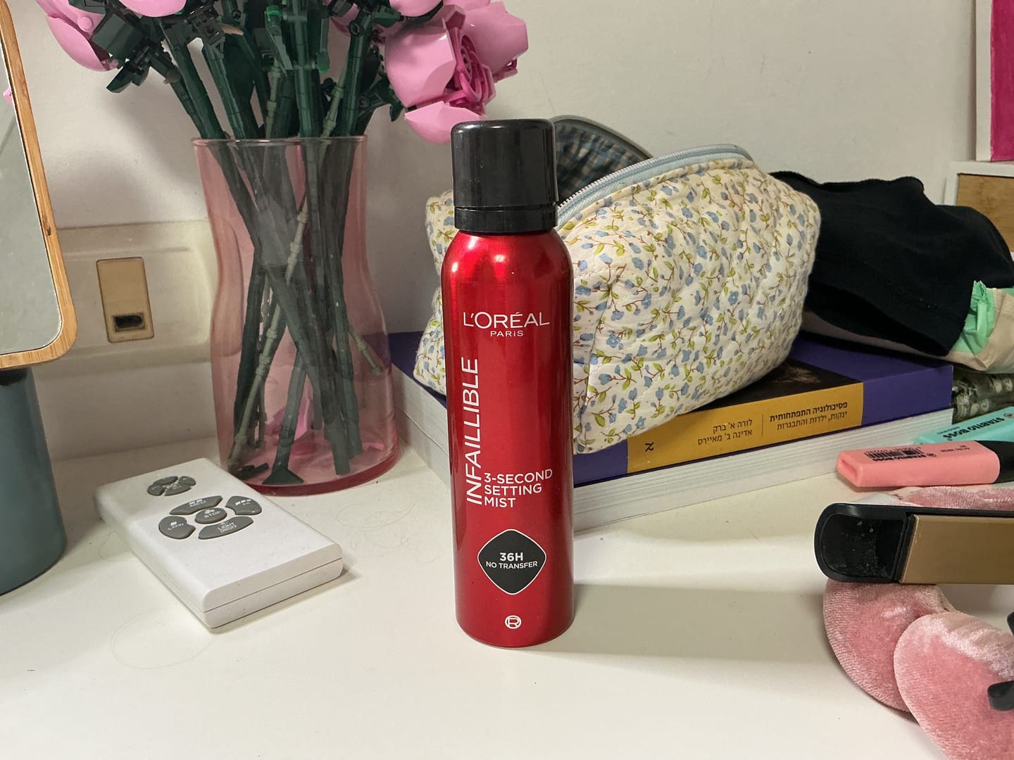 Customer photo review of Loreal Infaillible 3 Second Setting Mist 75ml לוריאל אינפליבל ספריי מקבע איפור