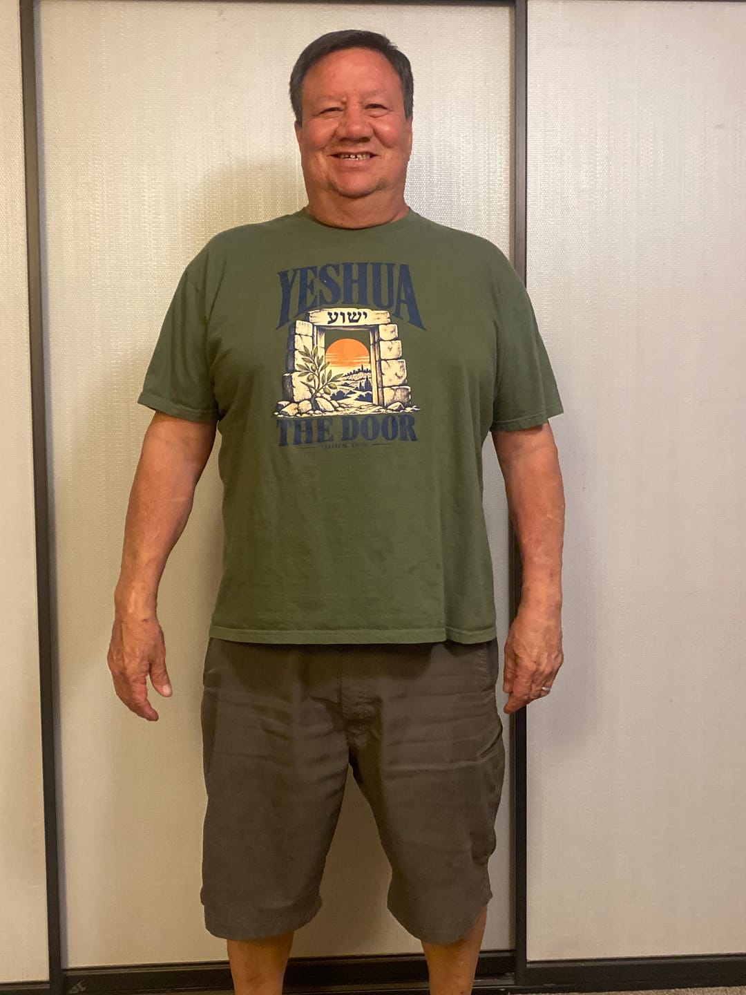 Customer photo review of Yeshua – The Door T-Shirt