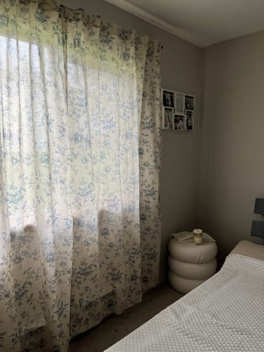 Customer photo review of Amelie Floral Linen Blend Custom Curtains
