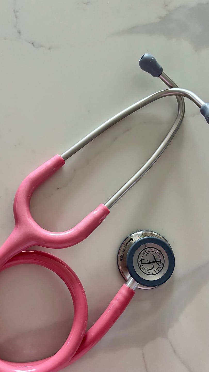 Customer photo review of Littmann Classic III Monitoring Stethoscope: Pearl Pink 5633