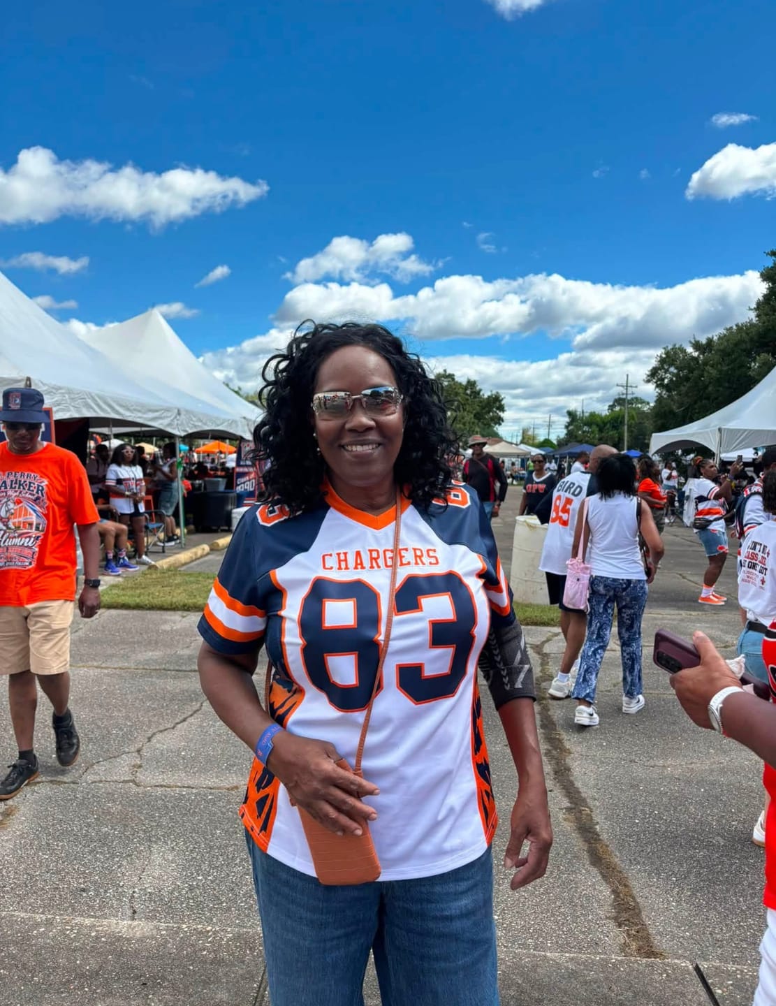 Customer photo review of Custom White Kelly Green-Orange Raglan Sleeves Personalized Side Pattern Authentic Football Jersey