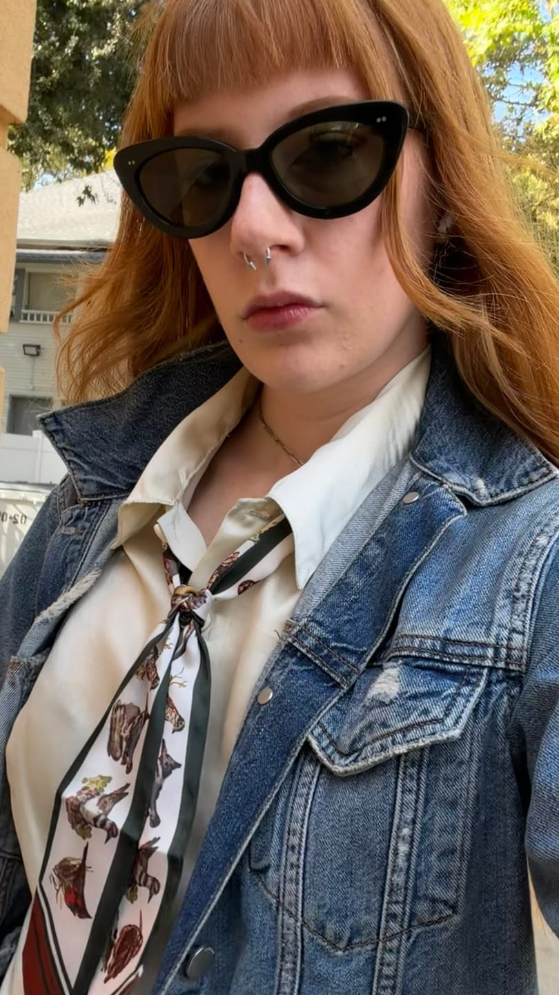 Customer photo review of Flock Skinny Scarf
