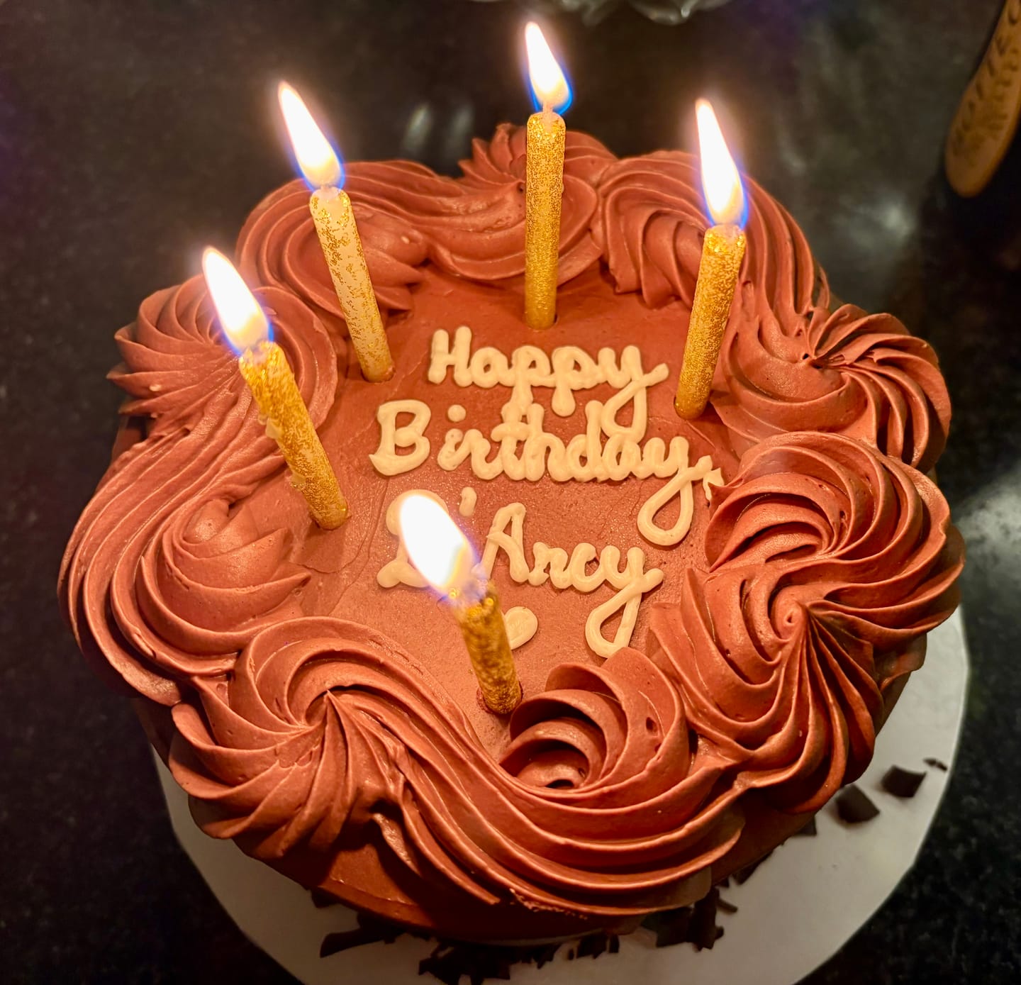 Customer photo review of Triple Chocolate Cake