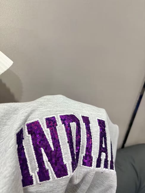 Customer photo review of Custom Sequin Baseball MAMA Sweatshirt Sports MAMA Sweatshirt – Personalized Glitter Letters Sweatshirt Vintage Style | Gifts for Sports Mom