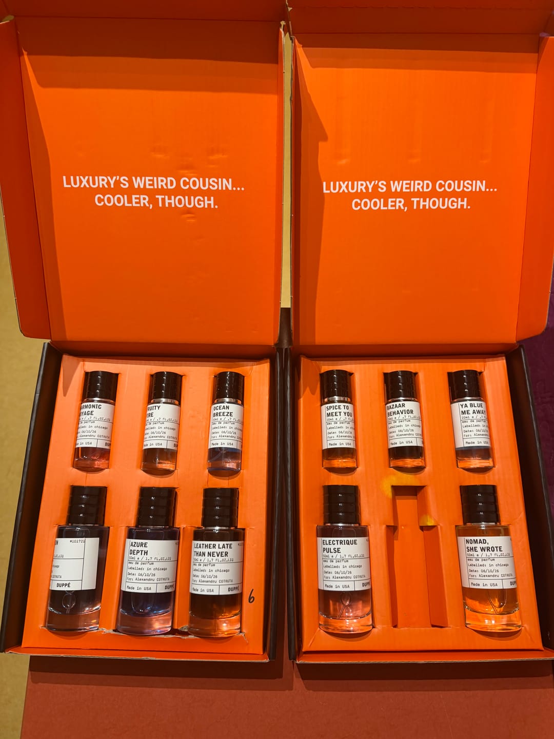 Customer photo review of 6 Scents. 1 Affordable Price.