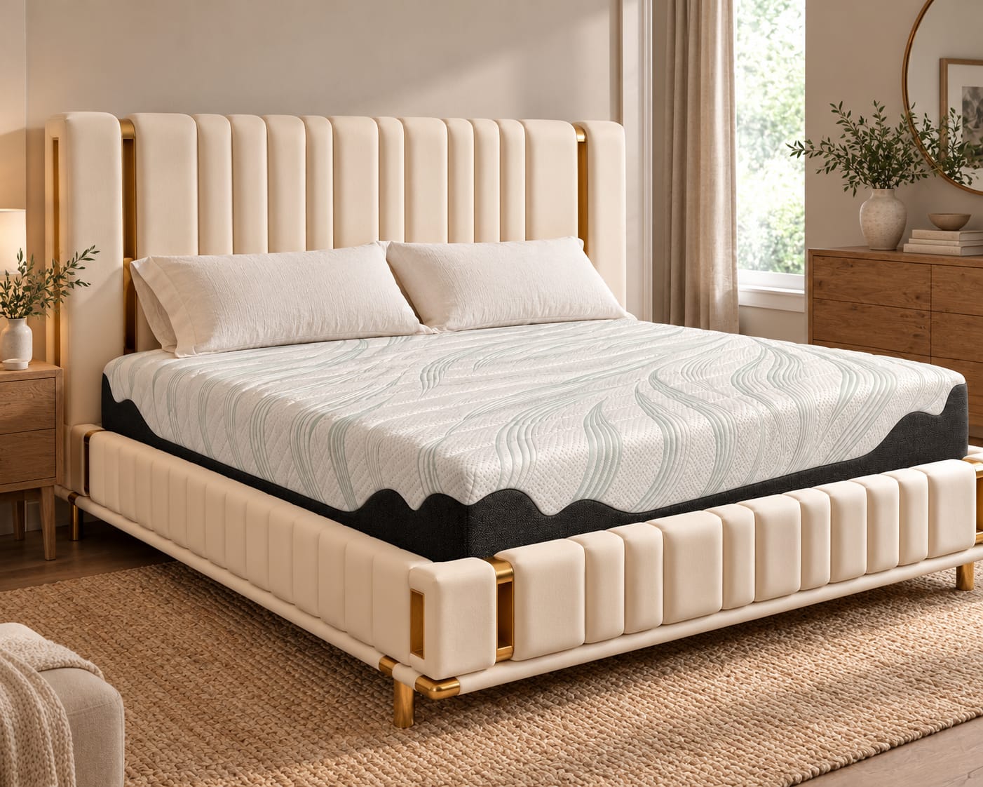 Customer photo review of Mayfair King Ottoman Storage Bed (Oatmeal Beige)