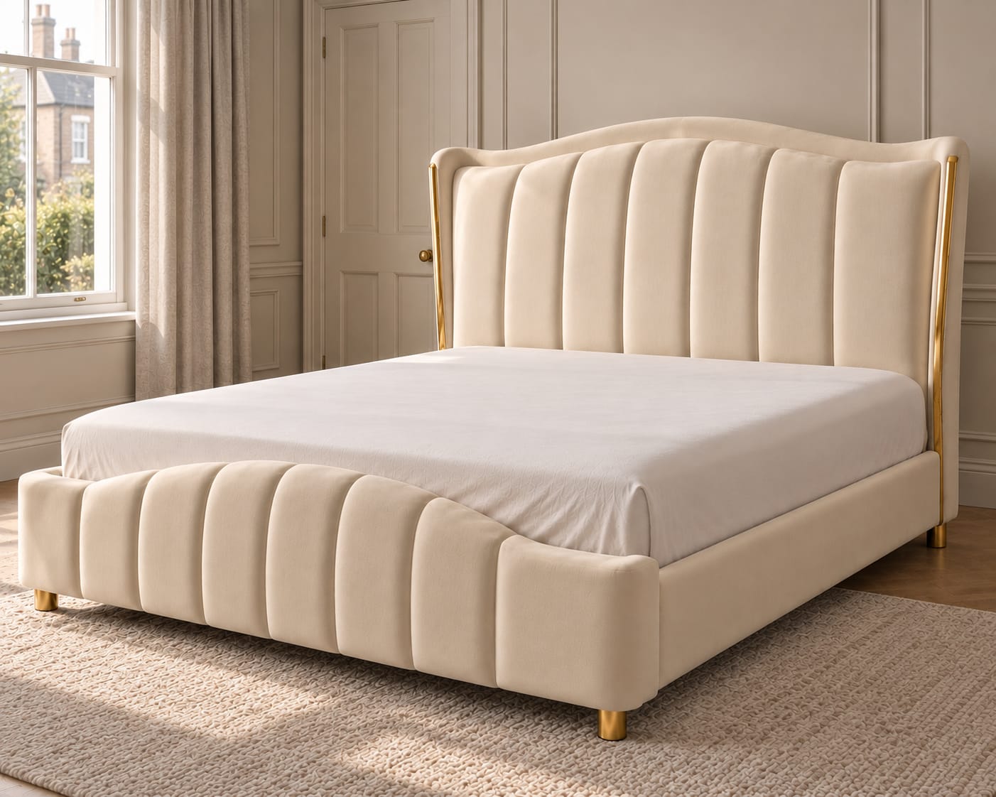 Customer photo review of Richmond King Ottoman Storage Bed (Light Grey)