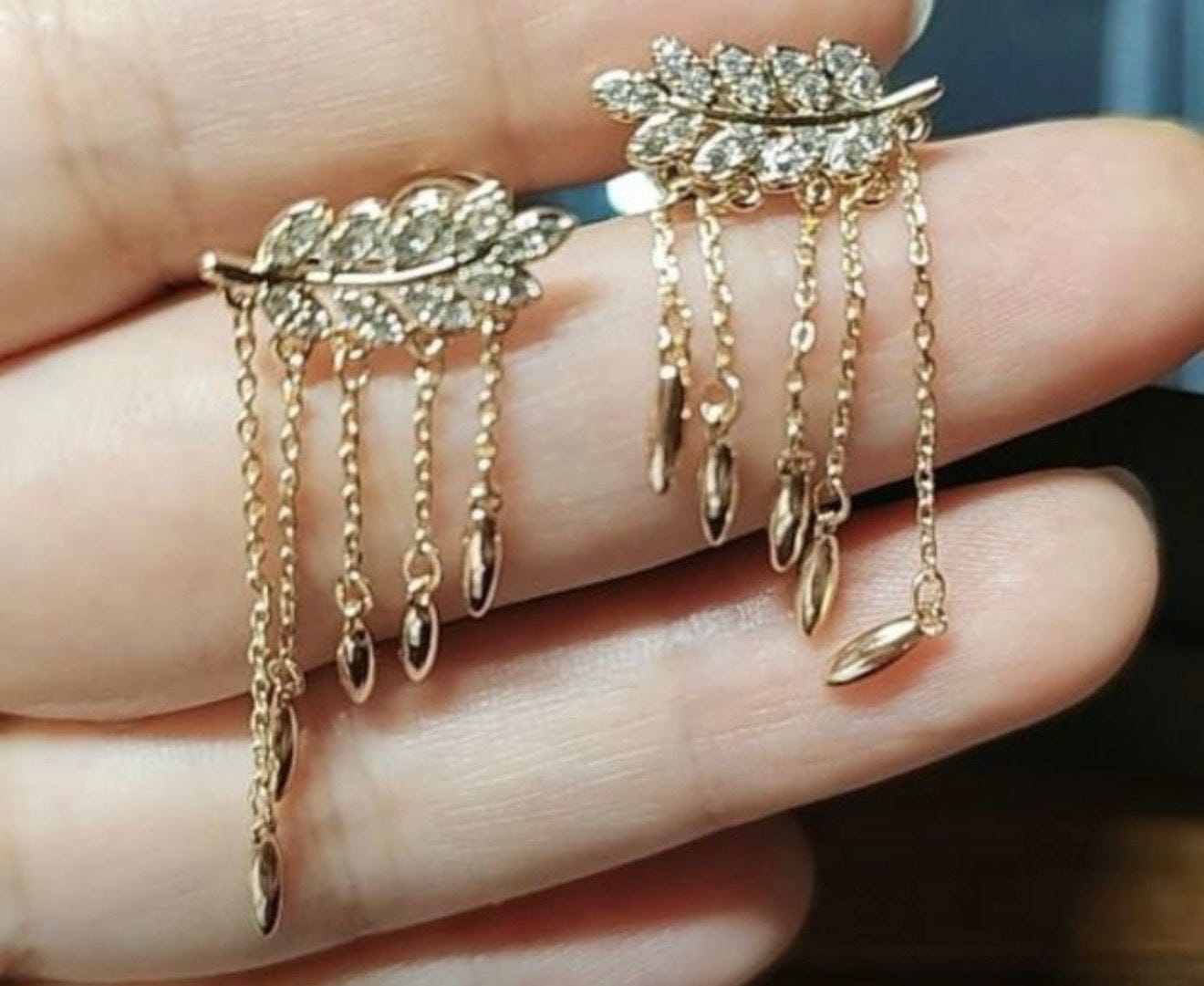 Customer photo review of Frances Earrings