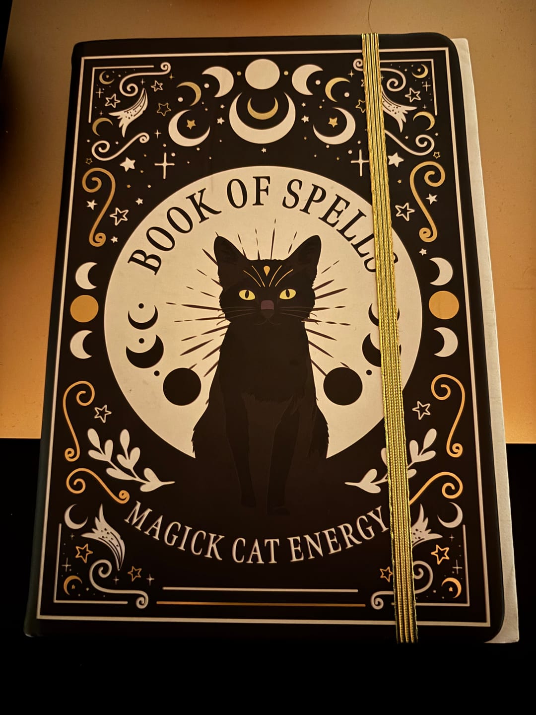 Customer photo review of Schwarze Katze Notizbuch A5 mit Stift – Witchy Zauberbuch Design