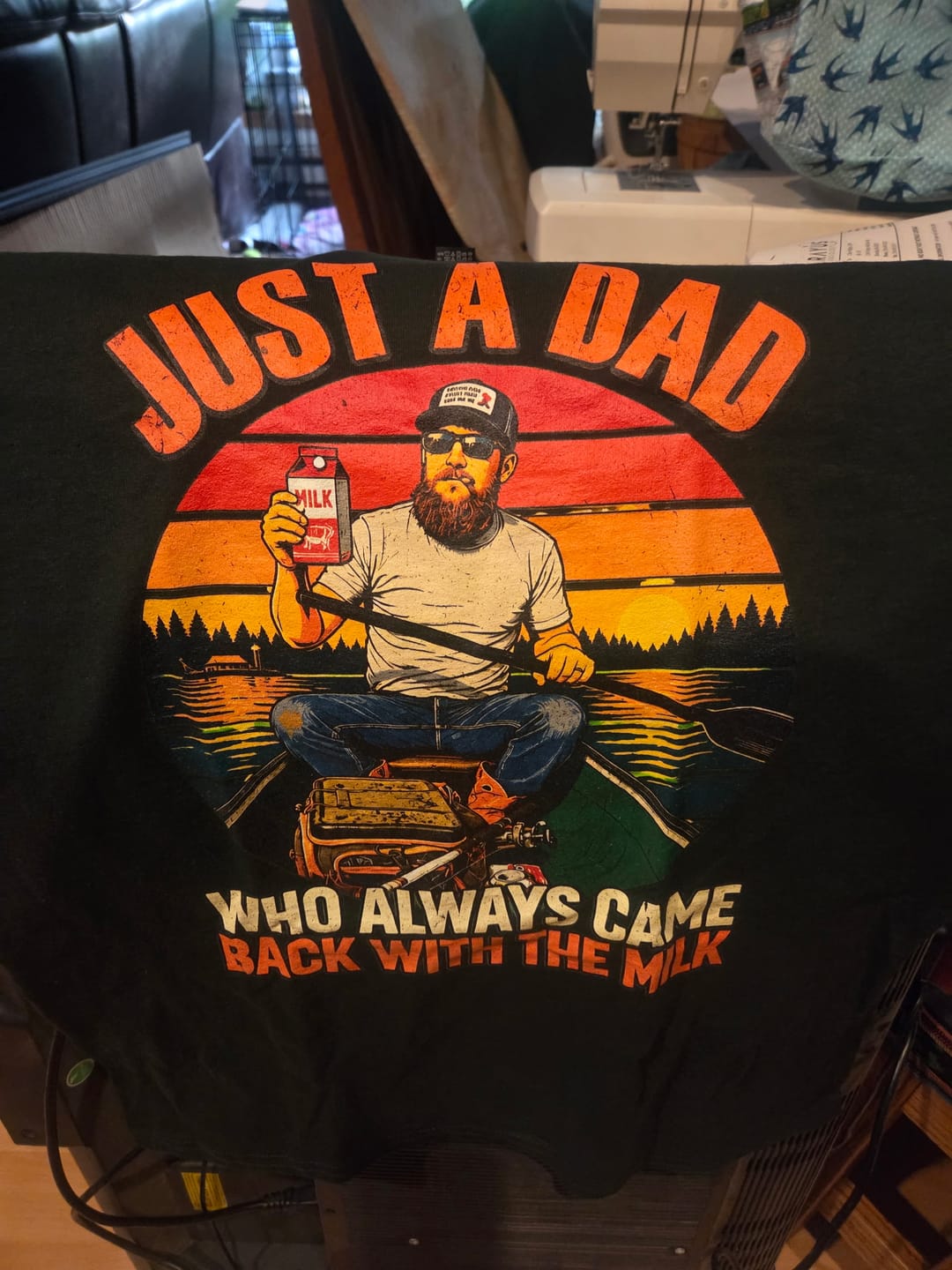 Customer photo review of Dad Milk| Custom T-shirt