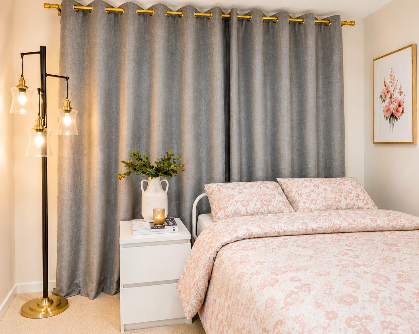 Customer photo review of Zoe Linen Look Soft Custom Curtain