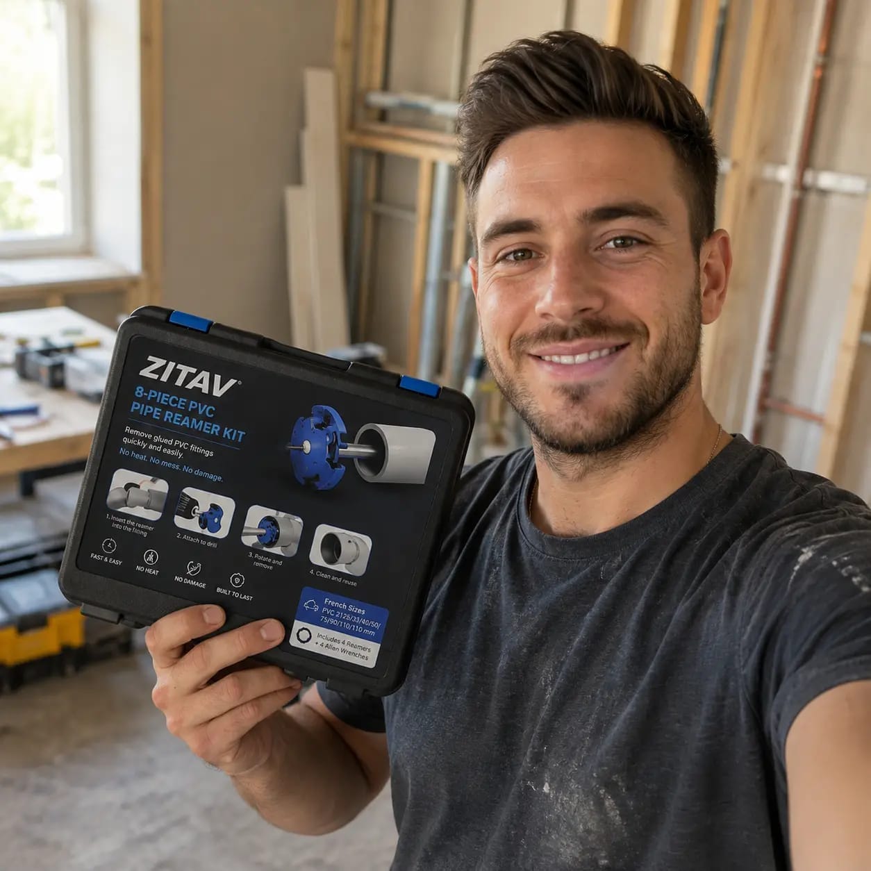 Customer photo review of Zitav - Pipe Reamer Pro Kit (15–110 mm)