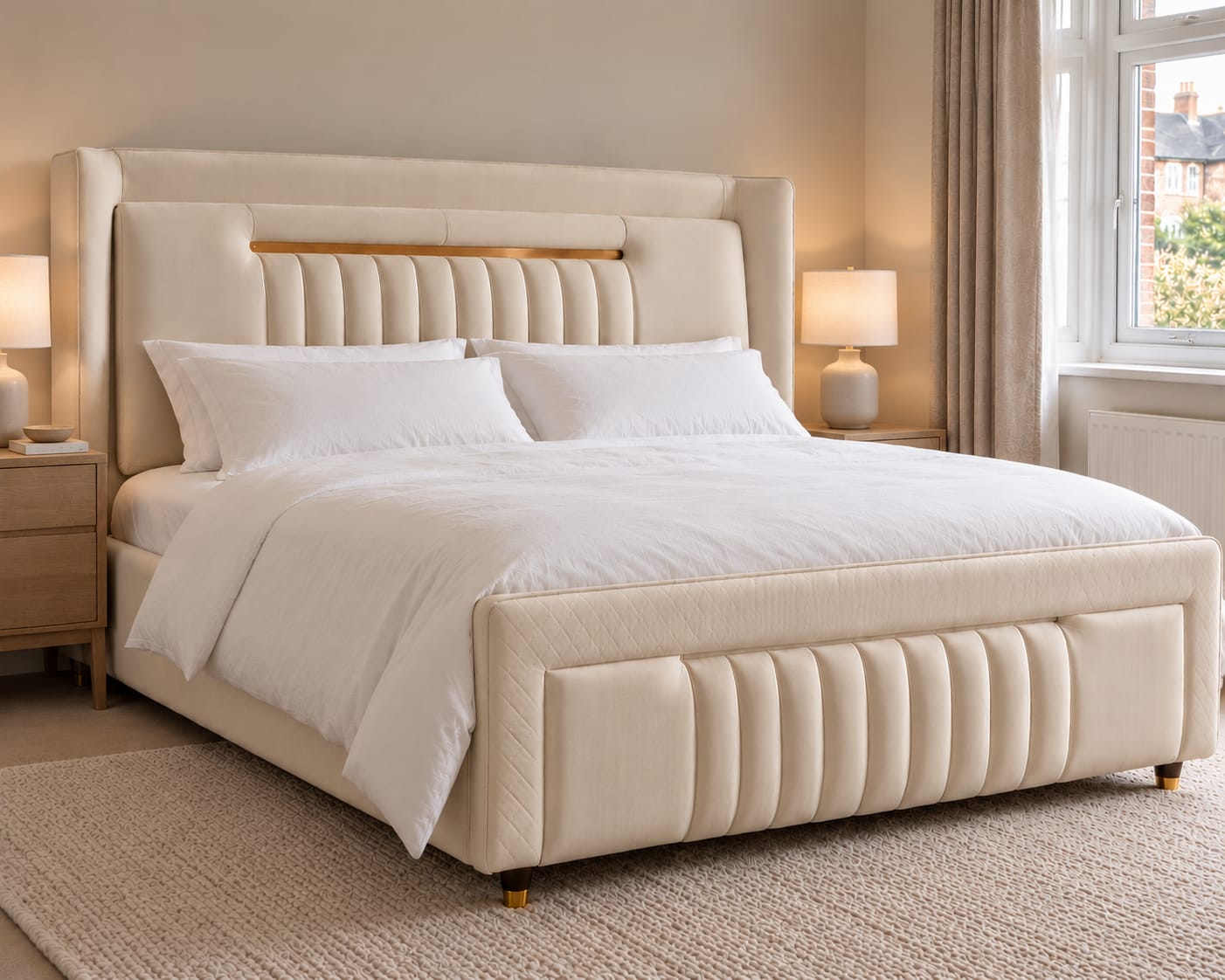 Customer photo review of Kensington King Ottoman Storage Bed (Light Grey)