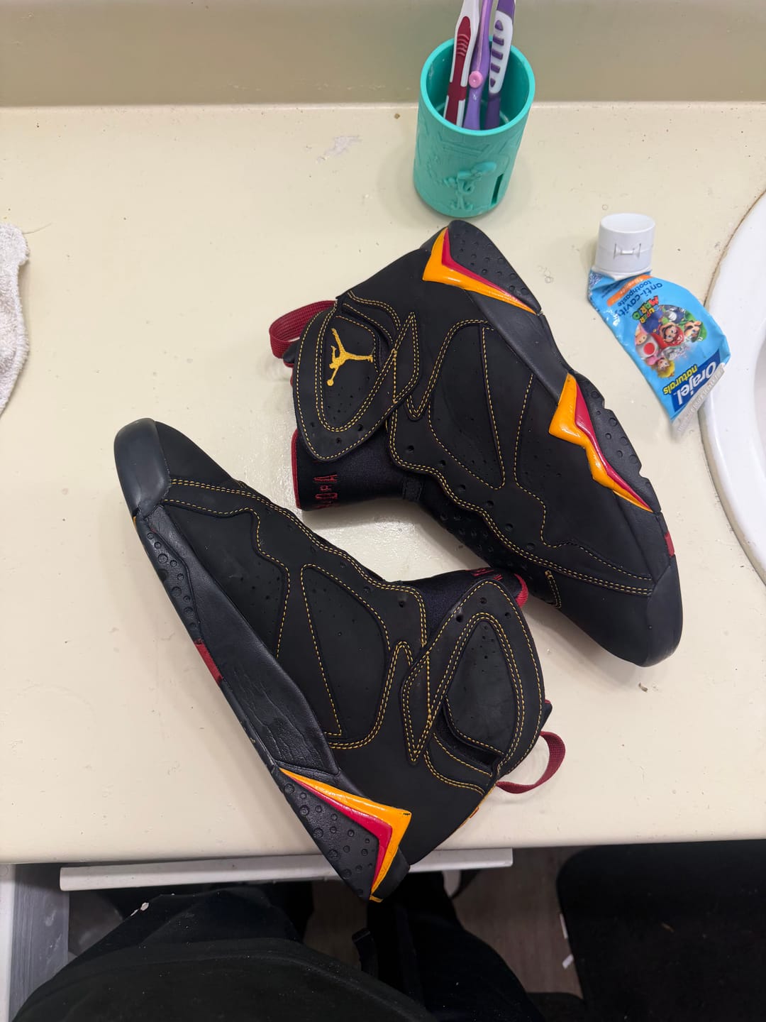 Customer photo review of Air Jordan 7 Retro 'Citrus' 2022 SIZE 9.5M/11W
