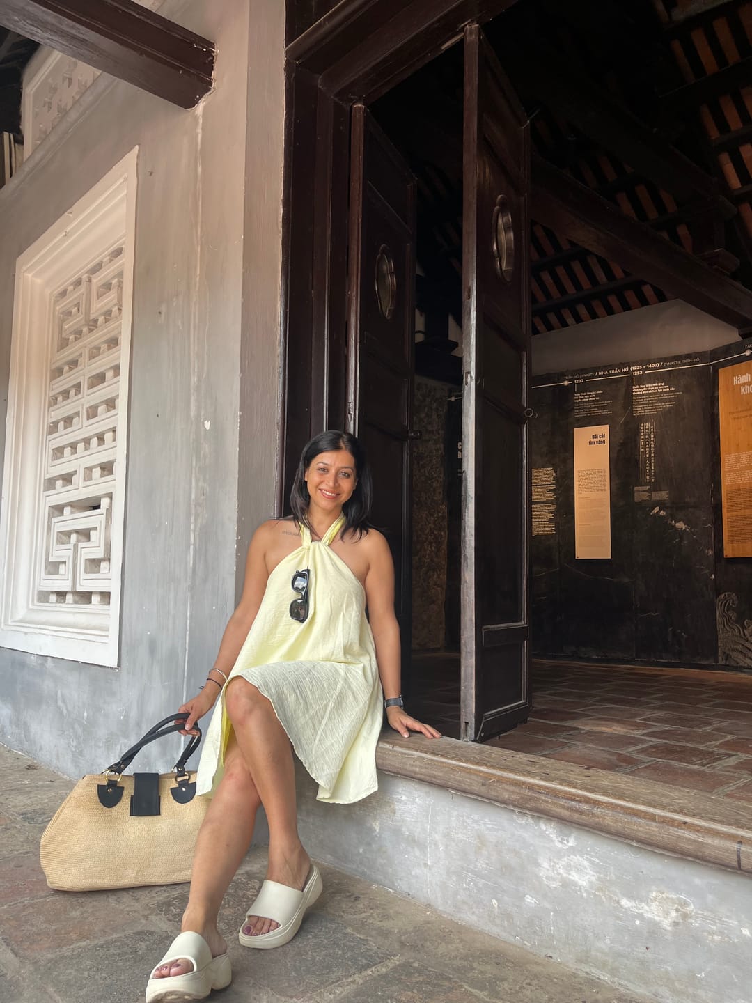 Customer photo review of Amalfi Butter Yellow Halter Short Dress