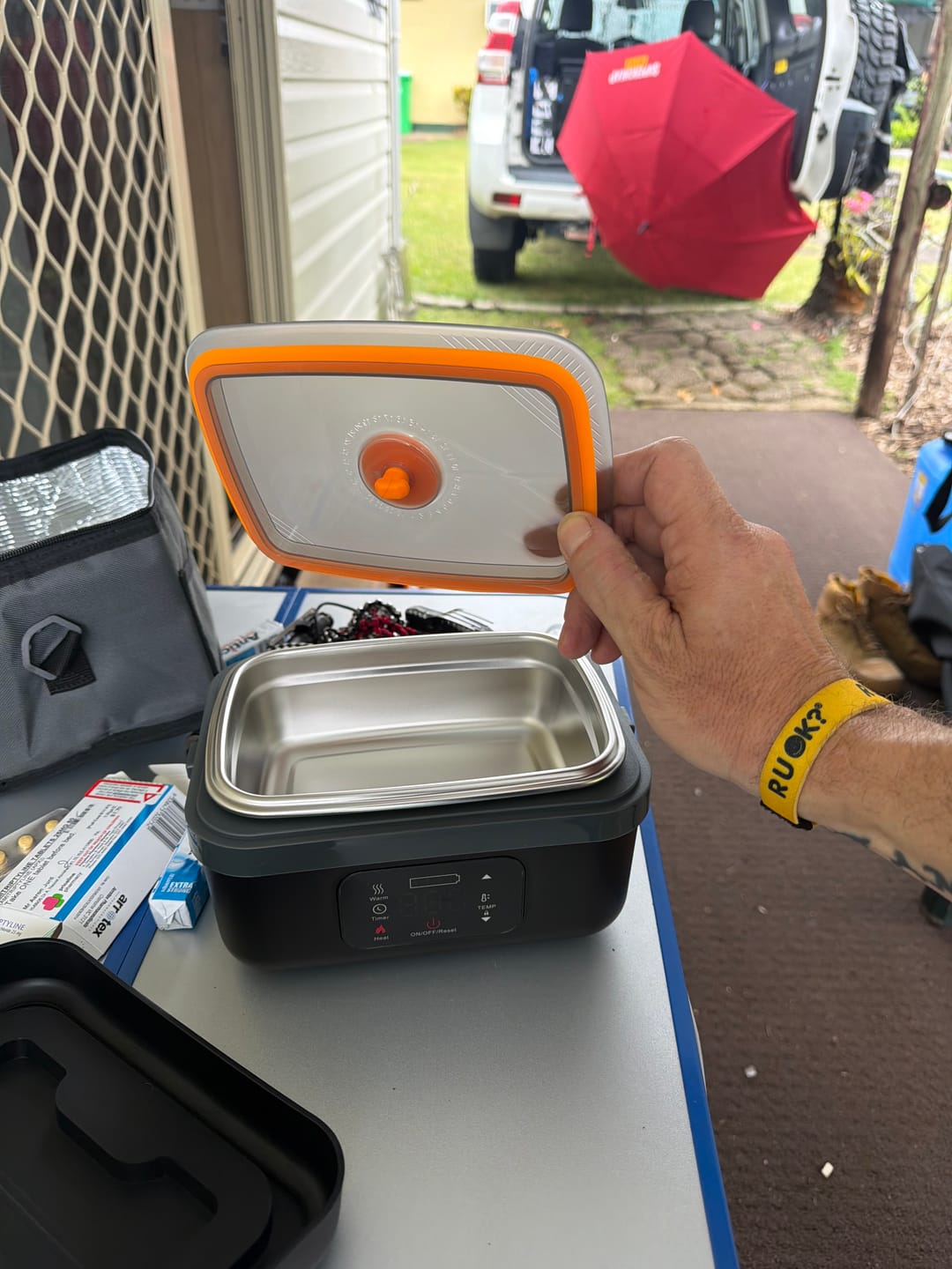 Customer photo review of Explorer Heating Lunchbox™ - Portable And Convenient