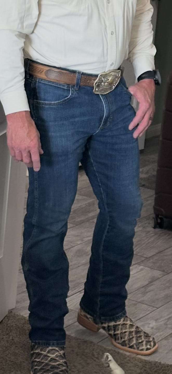 Customer photo review of Safari Jumbo Pirarucu Leather Boots - Square Toe