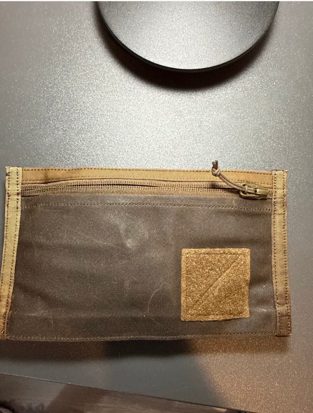 Customer photo review of CIVIC Flat Pouch - Waxed Canvas