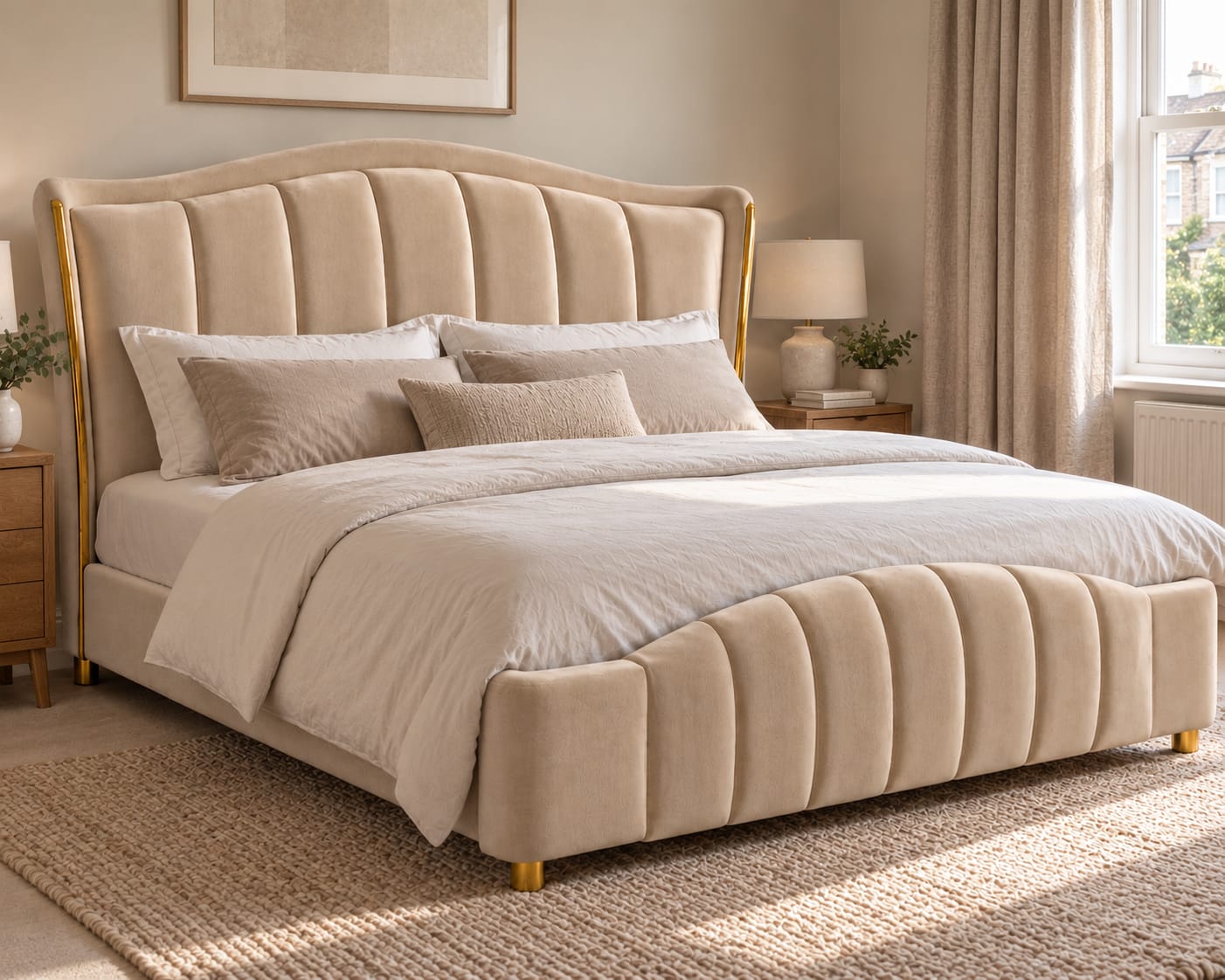 Customer photo review of Kensington King Ottoman Storage Bed (Light Grey)
