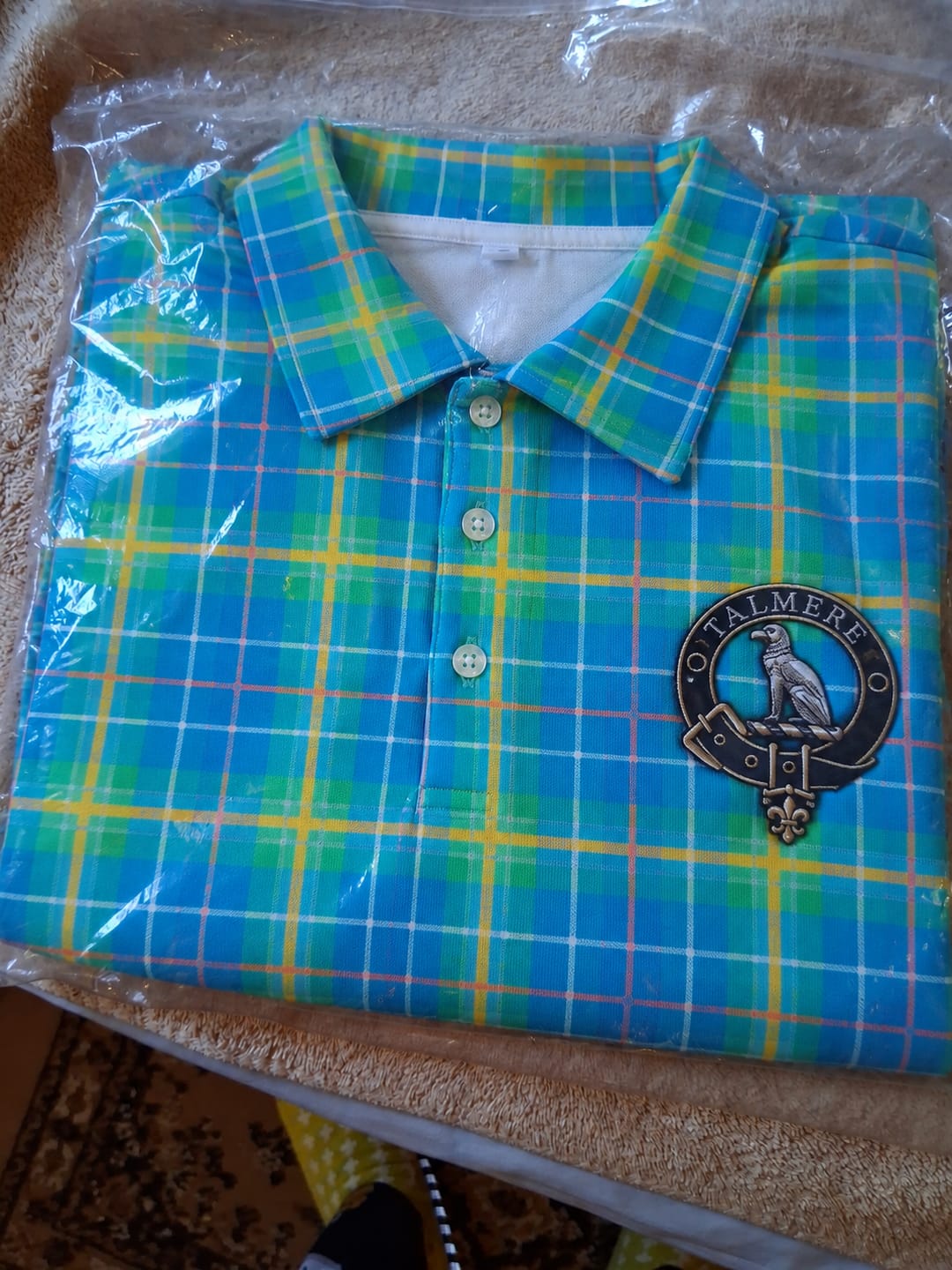 Customer photo review of Custom AOP Long Sleeve Polo Shirt - Upload Your Own Design | Fortera Apparel