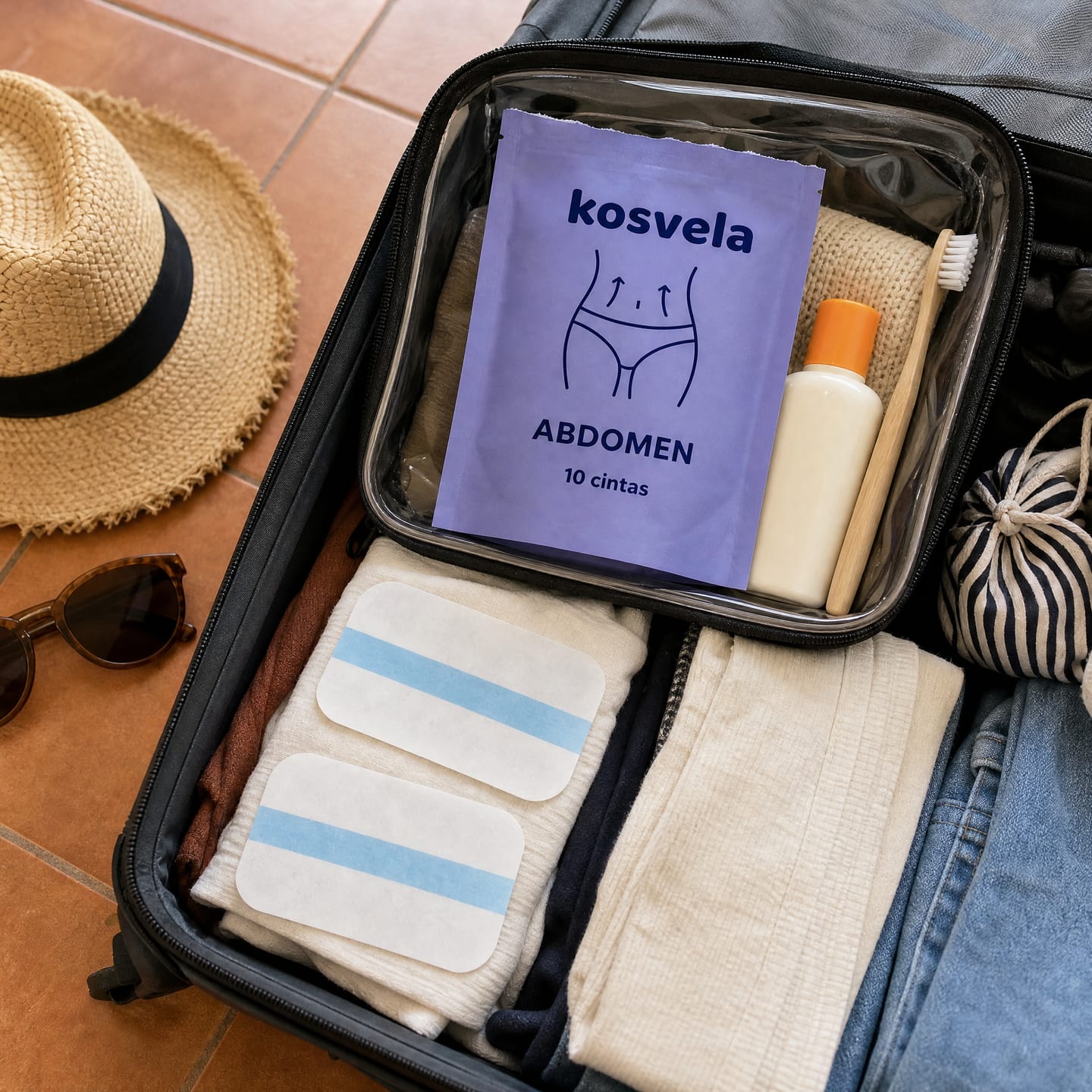 Customer photo review of Kosvela · Cinta tensora invisible para el abdomen (pack de 10)
