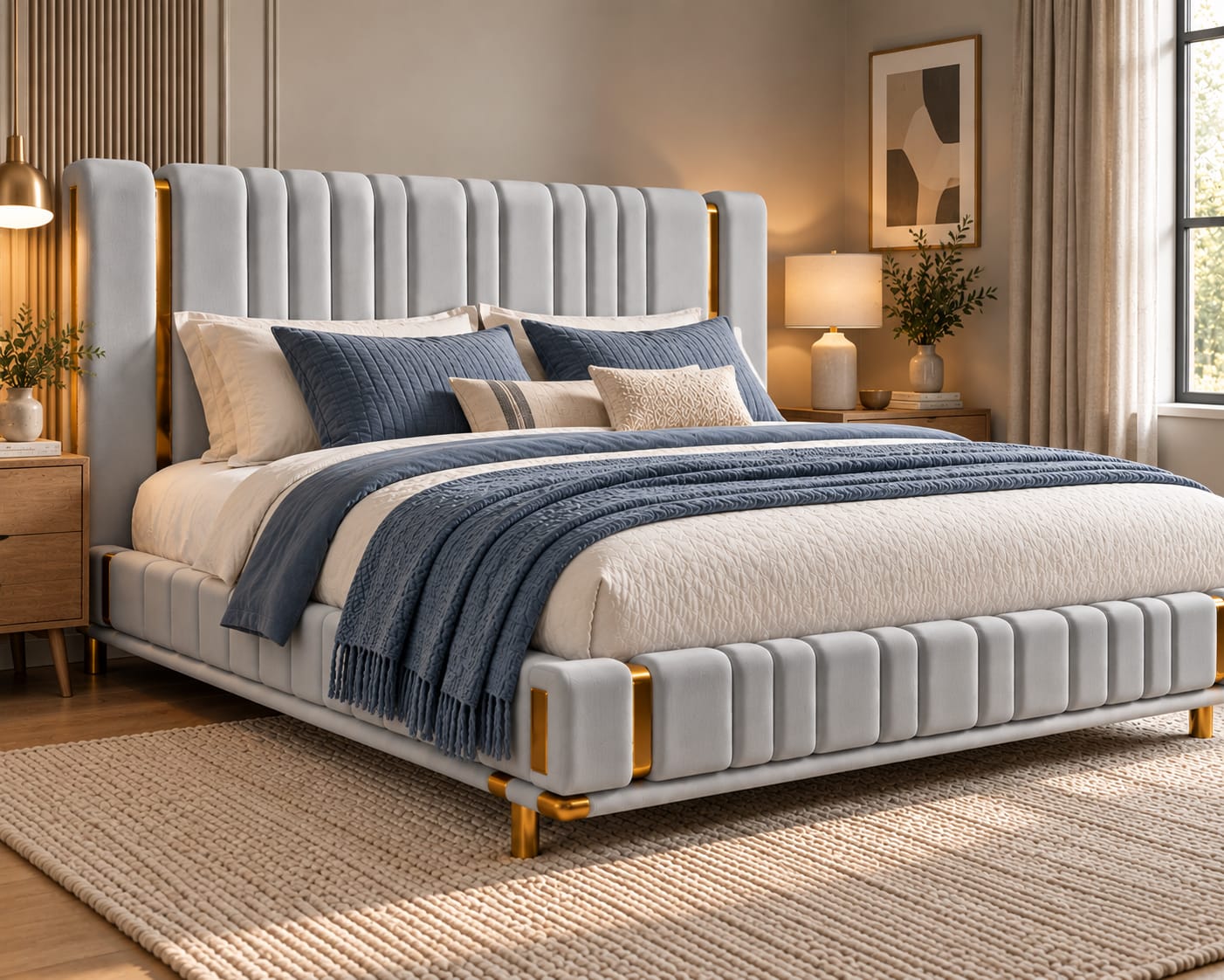 Customer photo review of Mayfair King Ottoman Storage Bed (Oatmeal Beige)