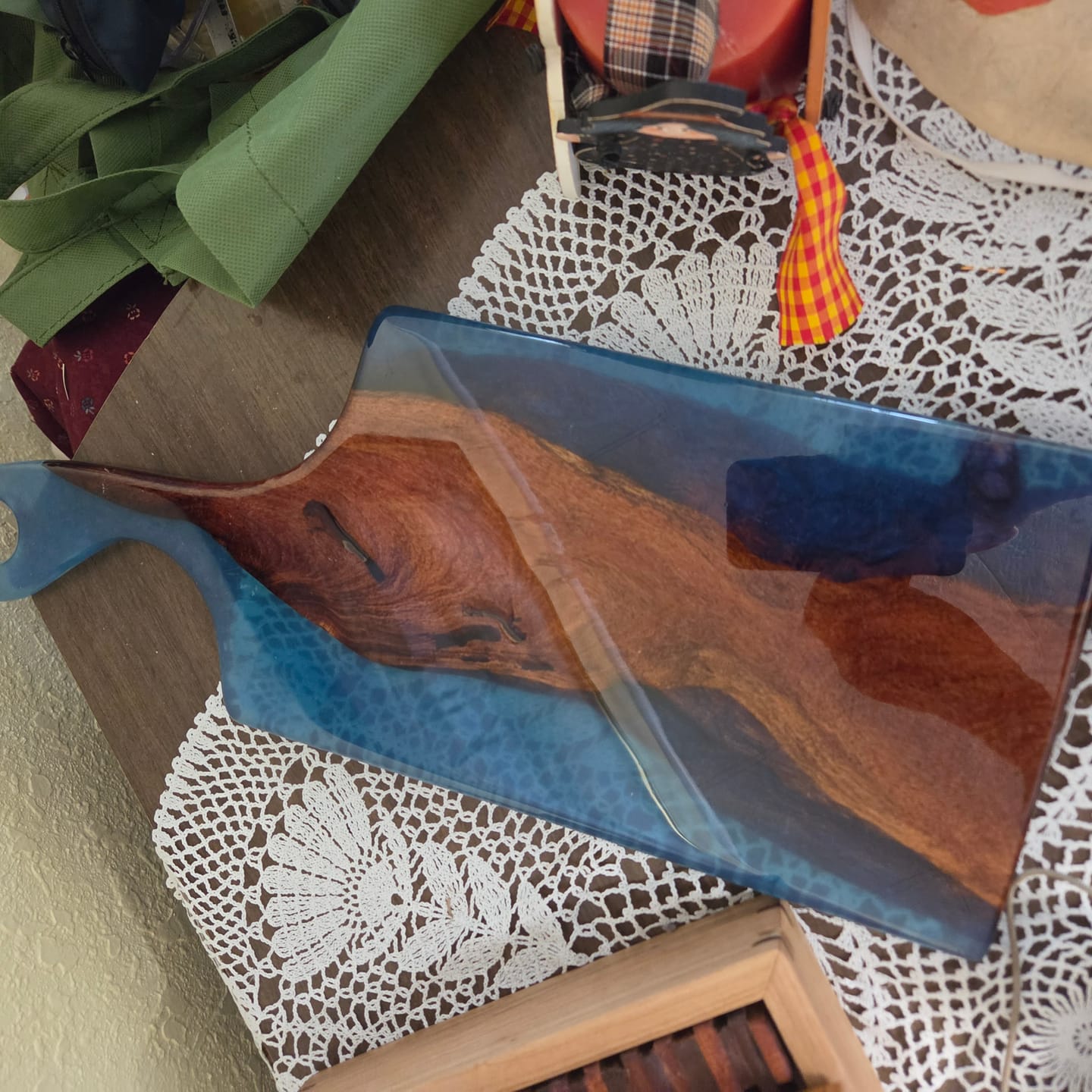 Customer photo review of 17.5x7x1" Small Free Flow Charcuterie Board Silicone Mold