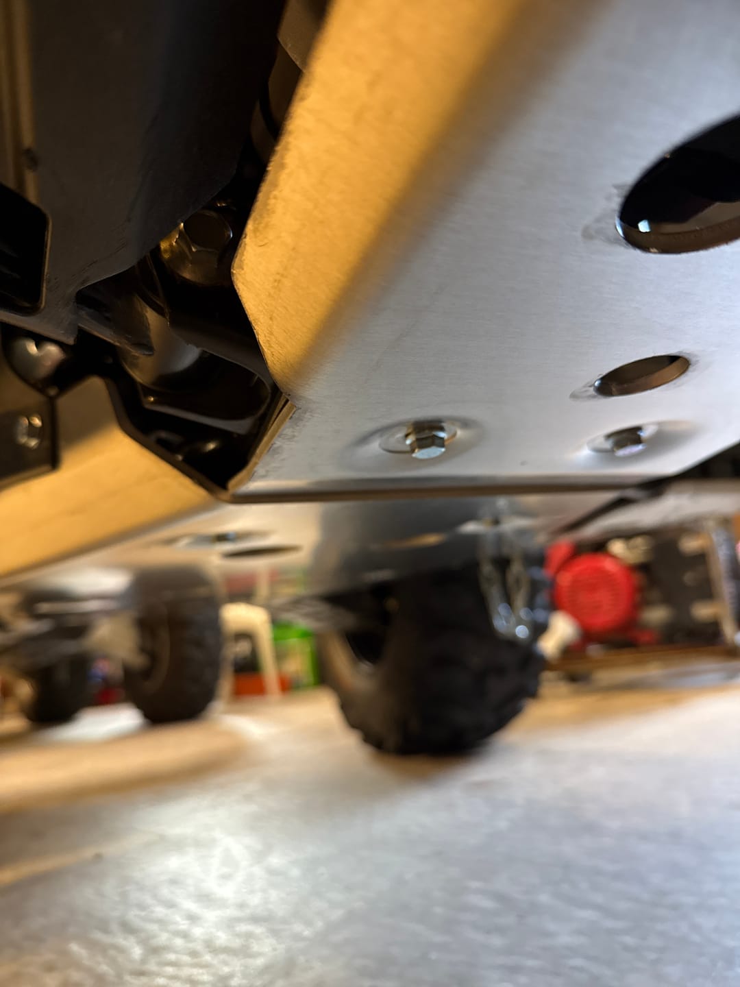 Customer photo review of Frame Skid Plate Kit — Yamaha Grizzly 550/700 (2007+)