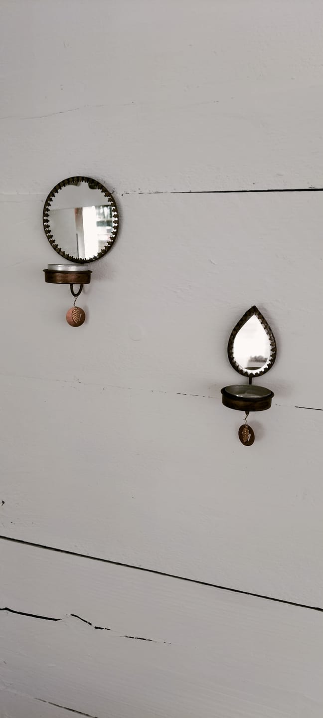 Customer photo review of Tealight Holder Round Mirror
