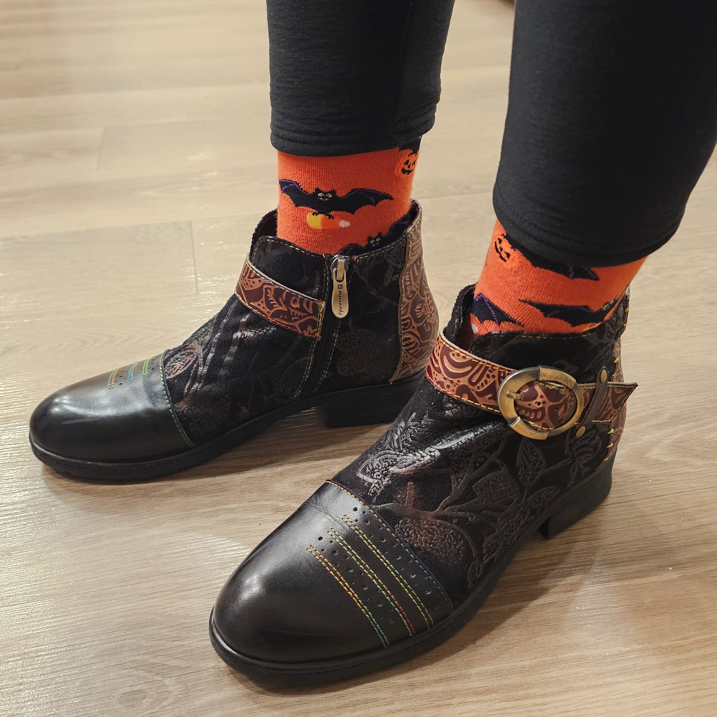 Customer photo review of Handmade Sexy Buckle Ankle Boots