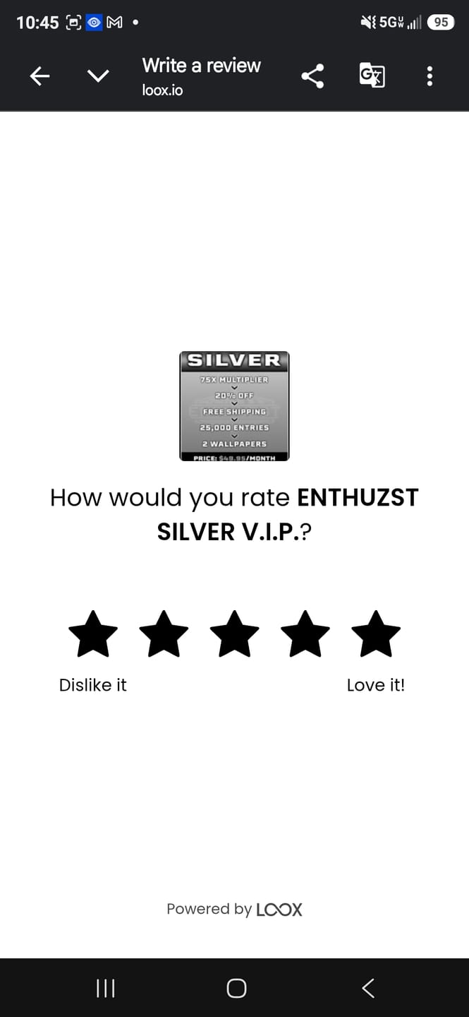 Customer photo review of ENTHUZST SILVER V.I.P.