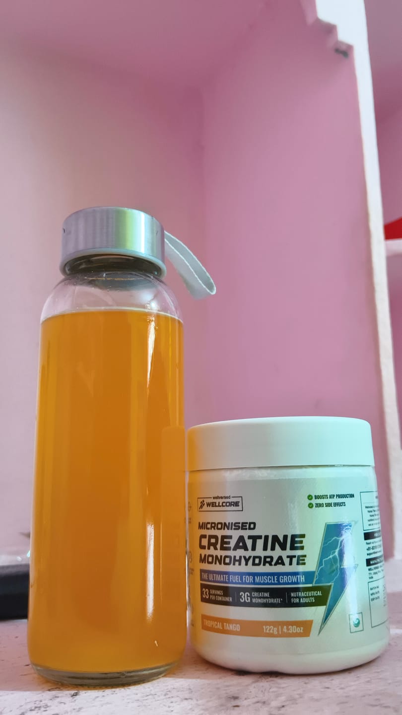 Customer photo review of Wellcore - Pure Micronised Creatine Monohydrate (122g, 33 Servings) Tropical Tango