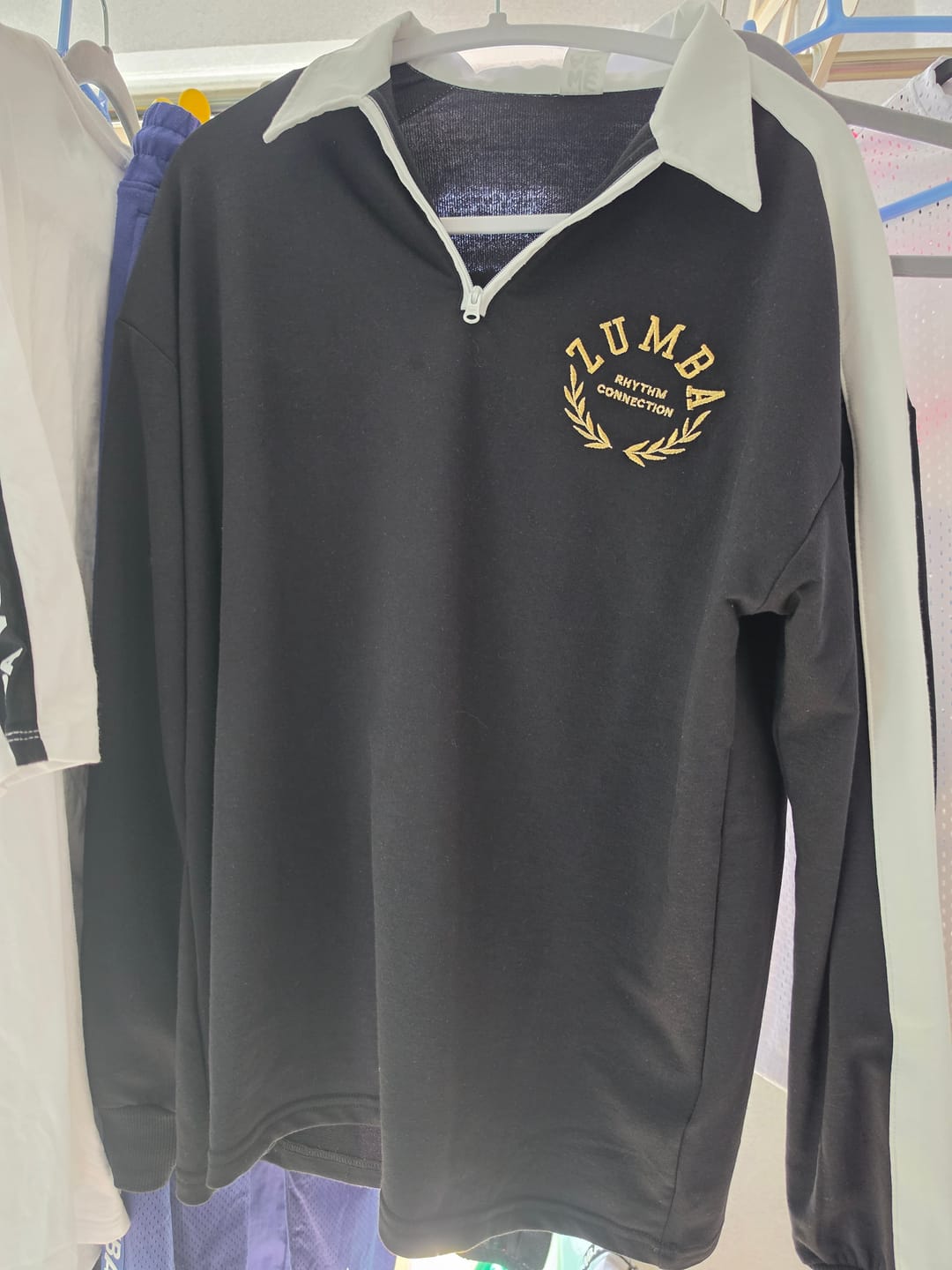 Customer photo review of Worldwide Long Sleeve Zip Polo