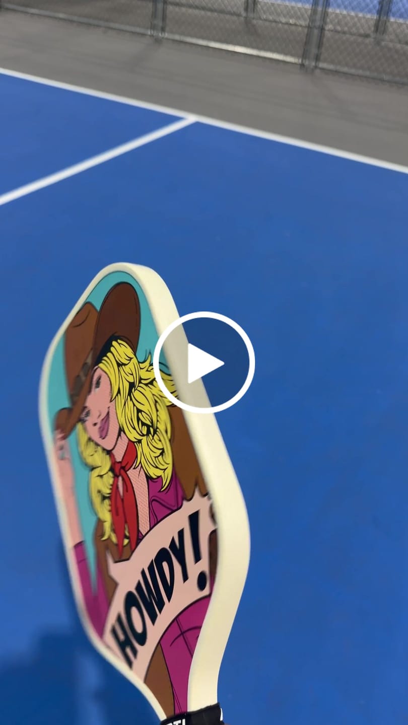Customer video review of ARTI 16mm T700 Carbon Fiber Kristen & Kristy "HOWDY" Pickleball Paddle - USA Pickleball Approved