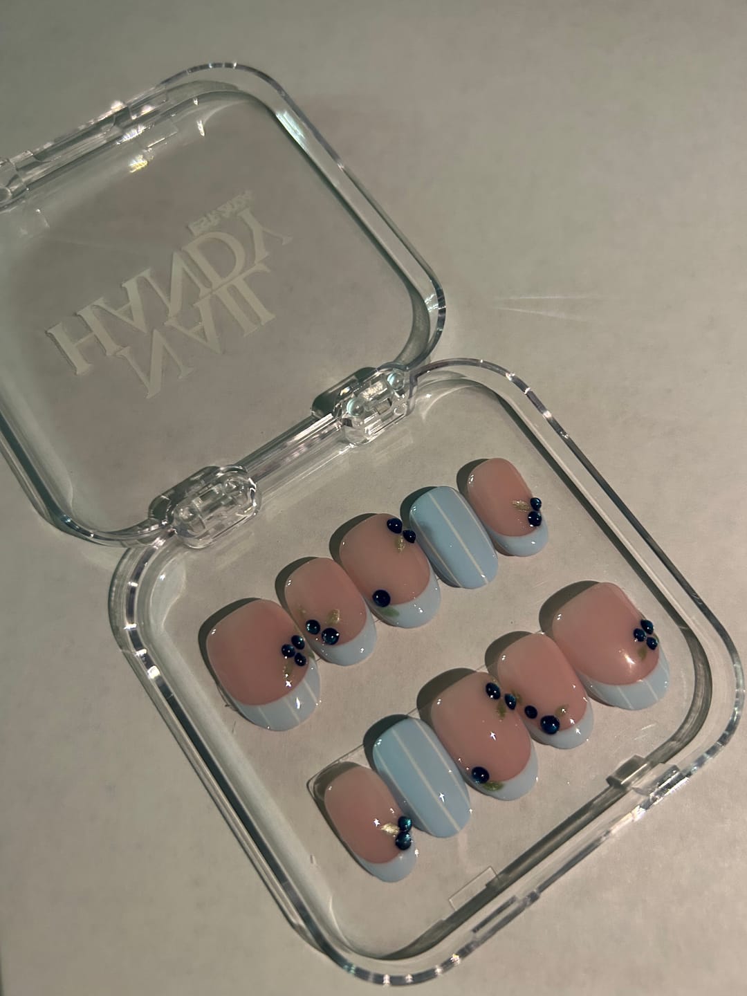 Customer photo review of Blooming Petals Press-On Nails