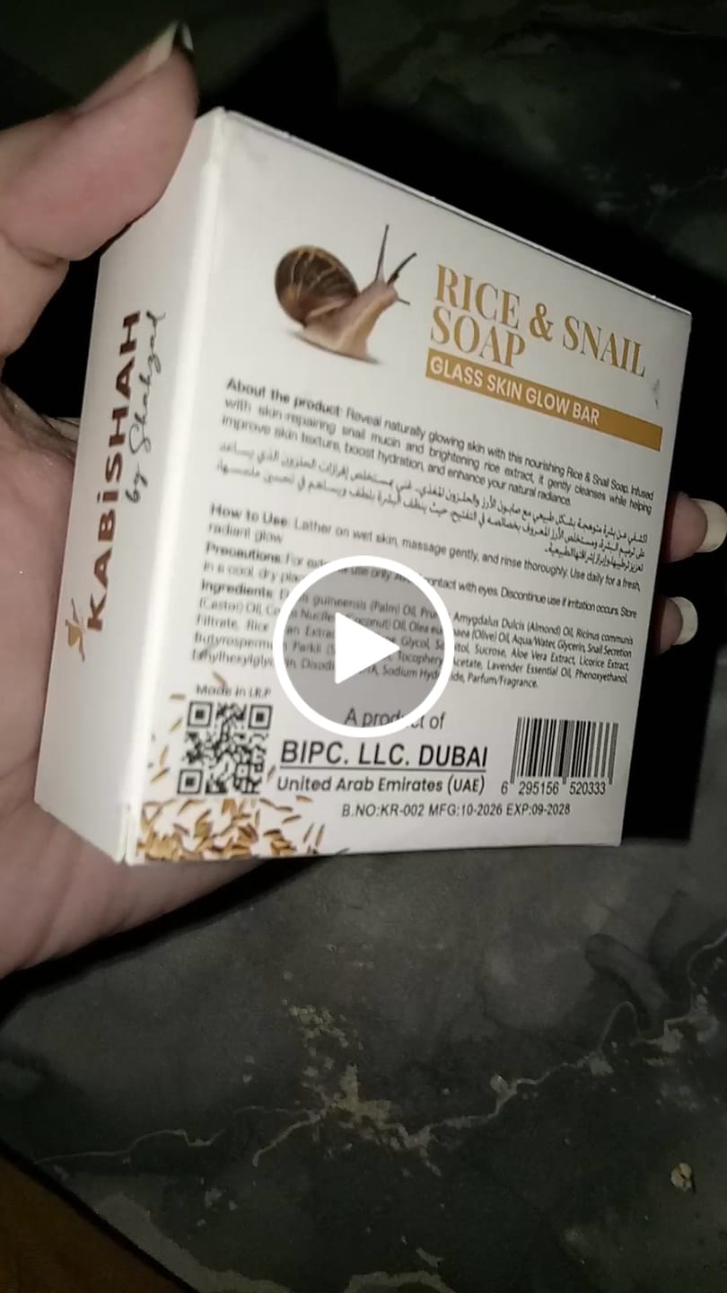 Customer video review of Rice & Snail Soap