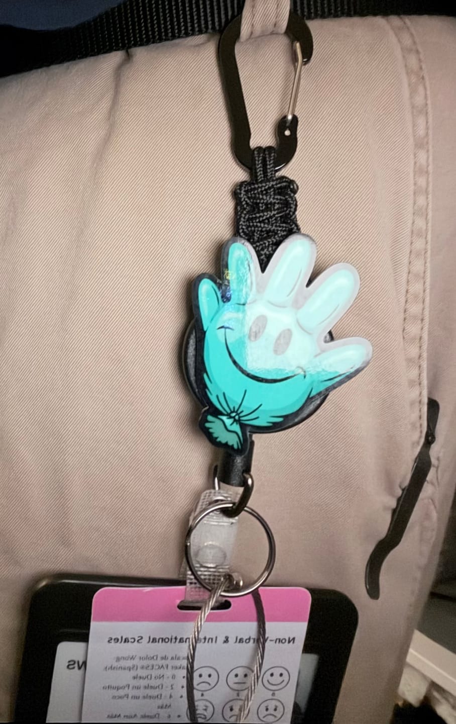 Customer photo review of Happy Glove Badge Reel