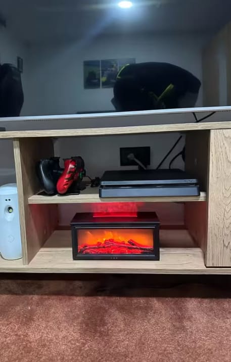 Customer photo review of Luftfuktare med brasa-effekt för mysig jul