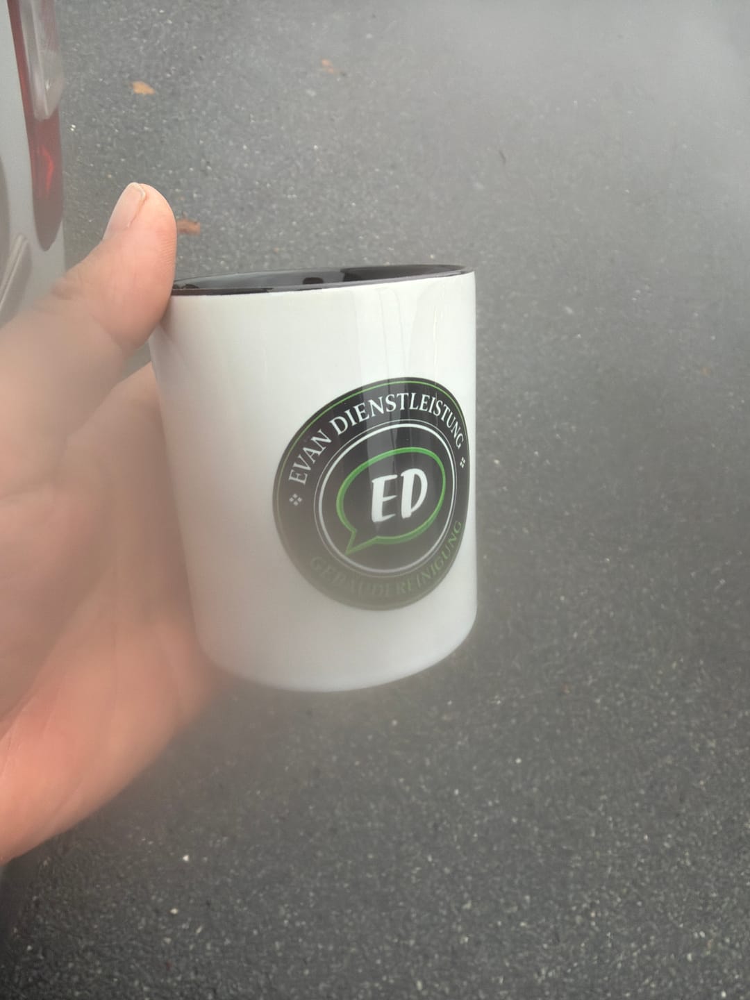 Customer photo review of Tassen mit Logo bedrucken – ab 10 Stück 325ml - Spülmaschinenfest