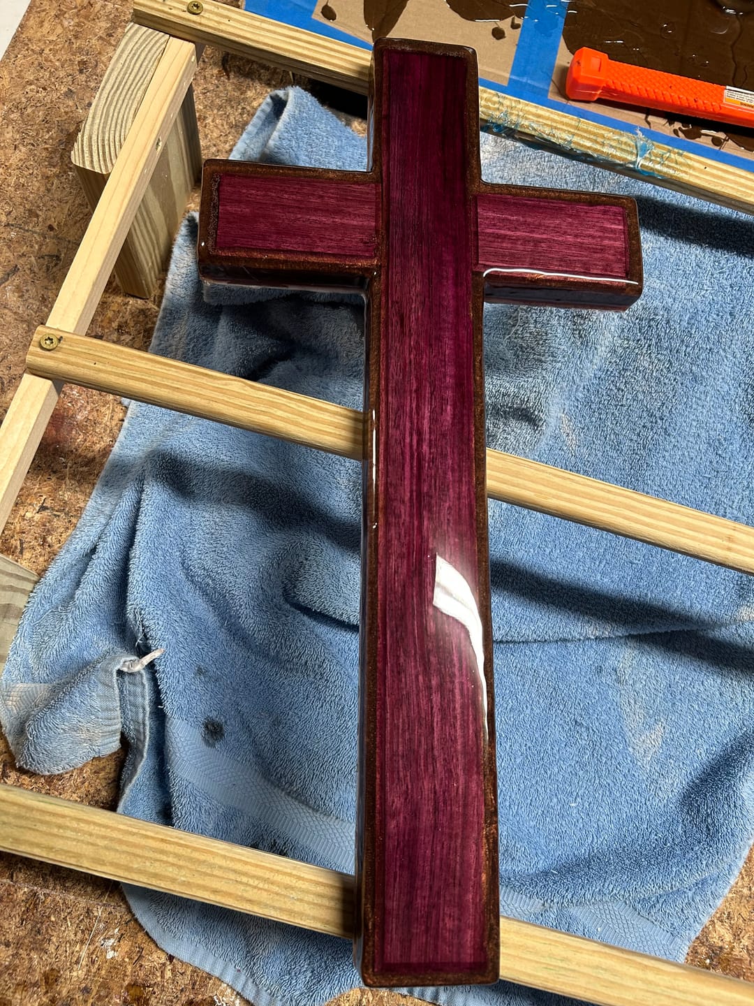 Customer photo review of 20x10x1" Cross Silicone Mold For Epoxy Resin - Large Cross Mold