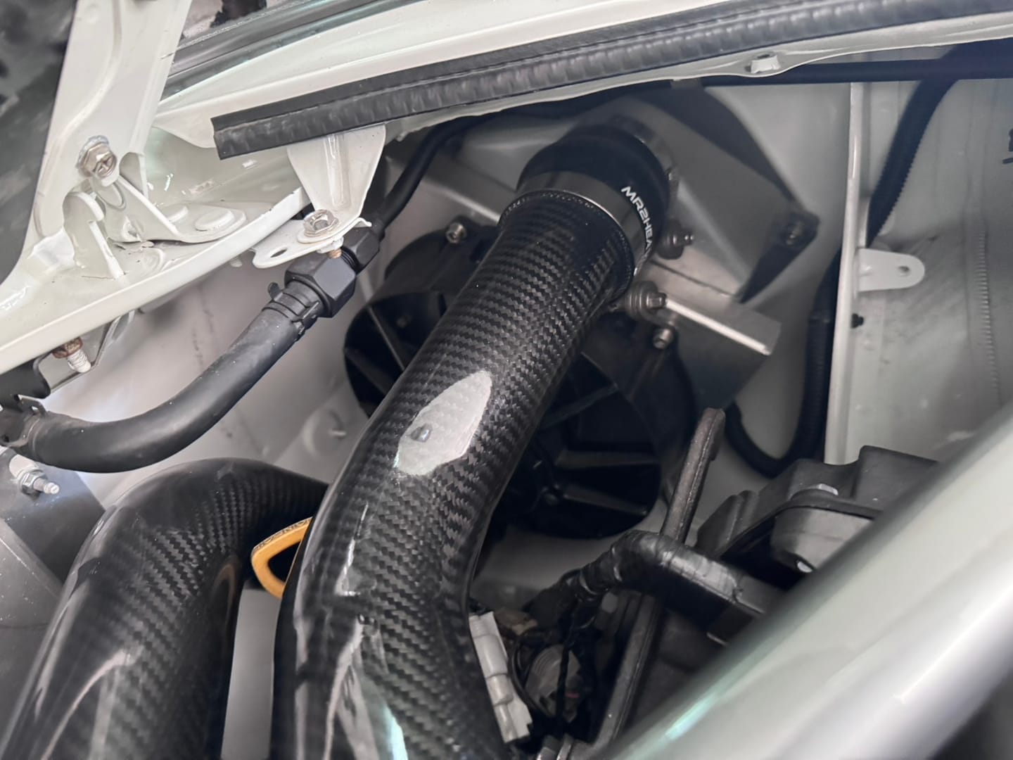 Customer photo review of Carbon Fiber/Forged CF Pipes w/ Side Mounted Intercooler Kit - Version 2.3 (Q4 2022+)
