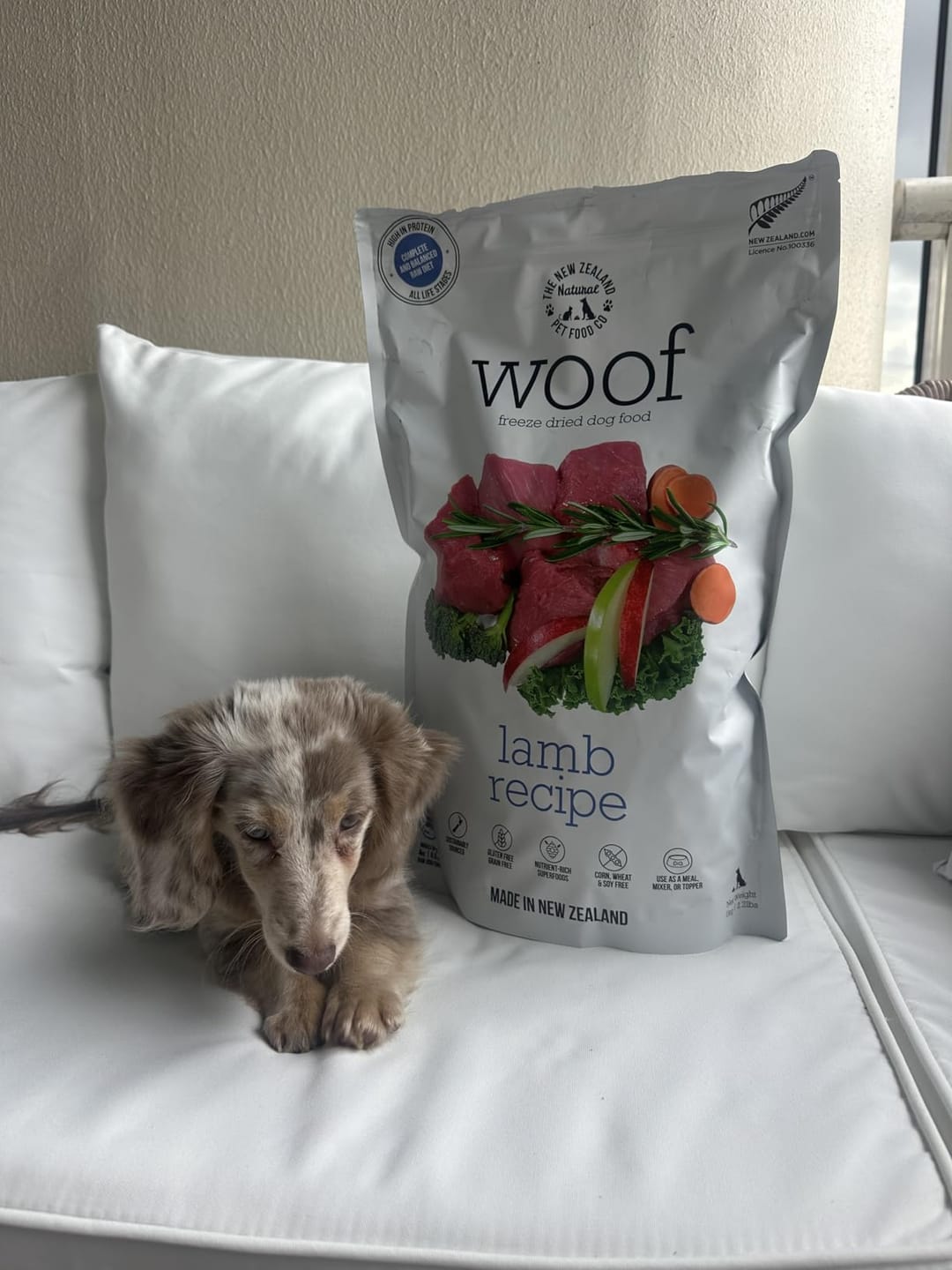 Customer photo review of Lamb Freeze Dried Dog Food