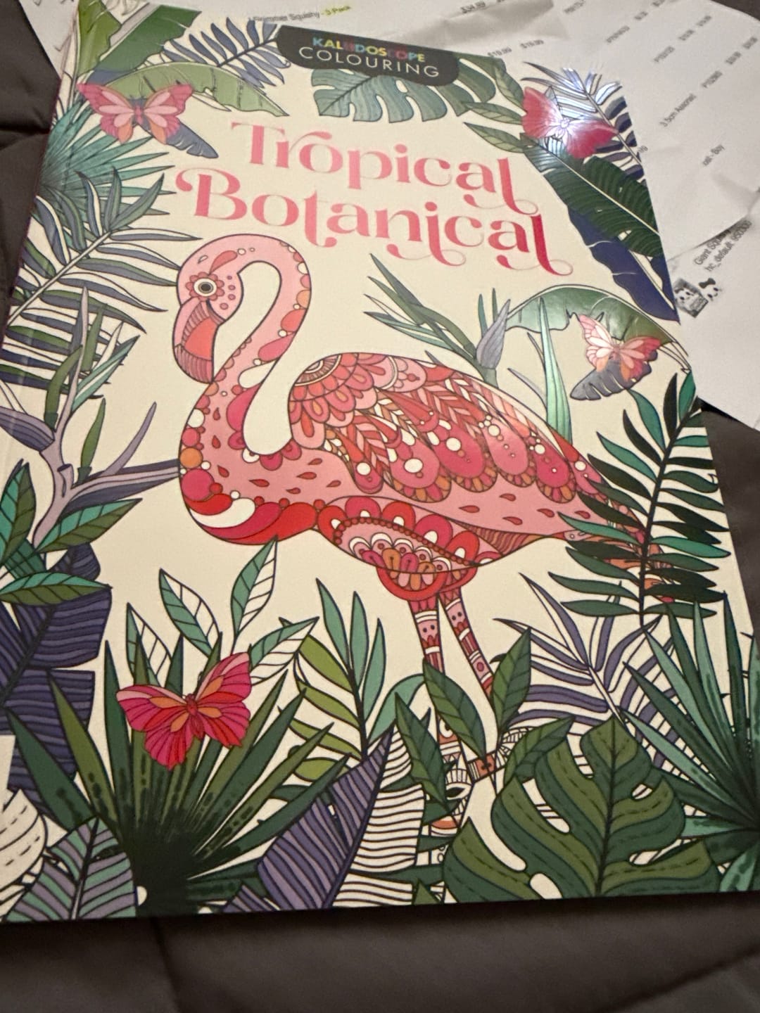 Customer photo review of Adult Colouring Book – Tropical Botanical